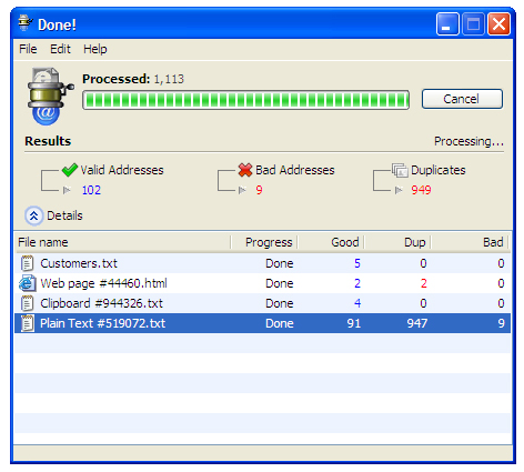 Click to view eMail Extractor 3.6.6 screenshot