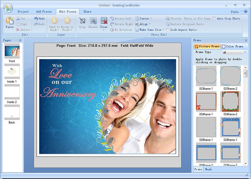 Click to view Greeting Card Builder 3.2.0 screenshot