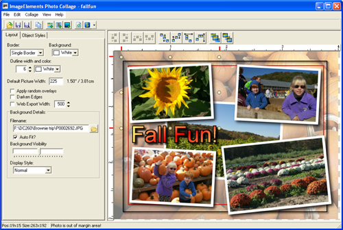 Click to view ImageElements Photo Collage 1.3 screenshot