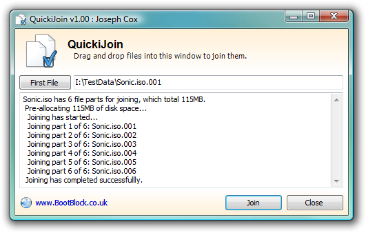 Click to view QuickiJoin 1.00 screenshot