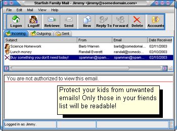 Click to view Starfish Family Mail 1.51 screenshot
