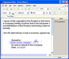 Click to view Signature Pilot 1.4 screenshot