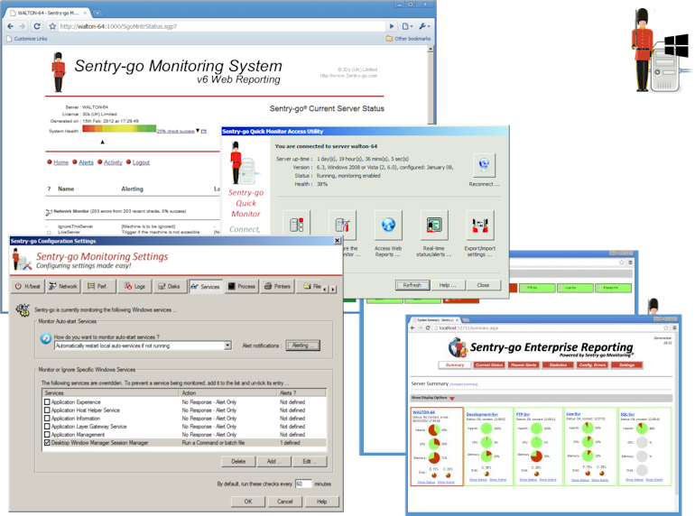 Click to view Sentry-go Quick Server Monitor 6.4 screenshot
