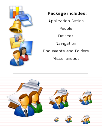 Click to view Business Icons Collection (XP) 3.0 screenshot