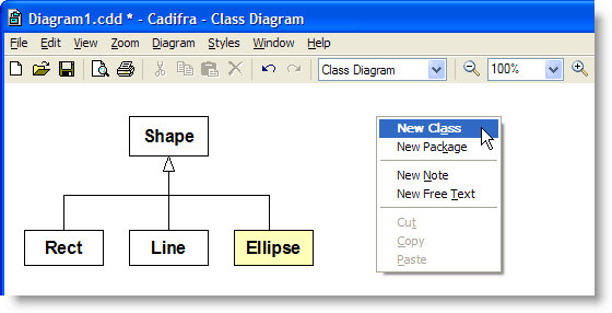 Click to view Cadifra UML Editor 1.3.3 screenshot