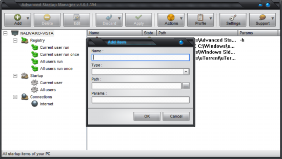 Click to view Advanced Startup Manager 1.0.2.413 screenshot