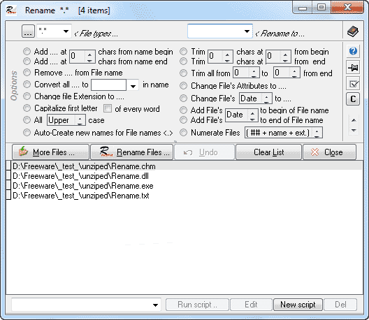 Click to view File Renamer 1.2.4.3 screenshot