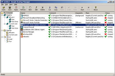 Click to view Simple Startup Manager 1.16 screenshot