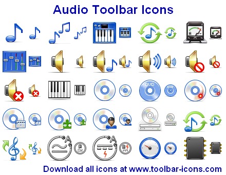 Click to view Audio Toolbar Icons 2013.1 screenshot