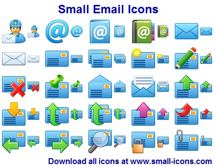 Click to view Small Email Icons 2013.1 screenshot
