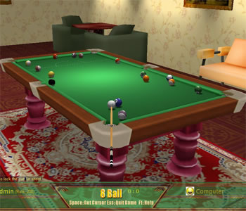Click to view 3D Pool Online 1.3 screenshot