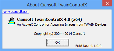 Click to view TwainControlX 4.1 screenshot