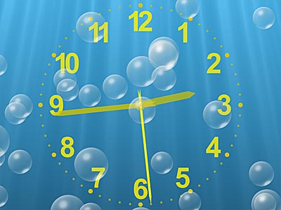 Click to view Underwater Clock Bubbles Screensaver 1.25 screenshot