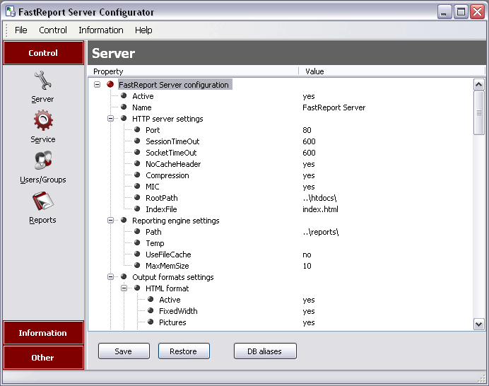 Click to view FastReport Server 2.3 screenshot