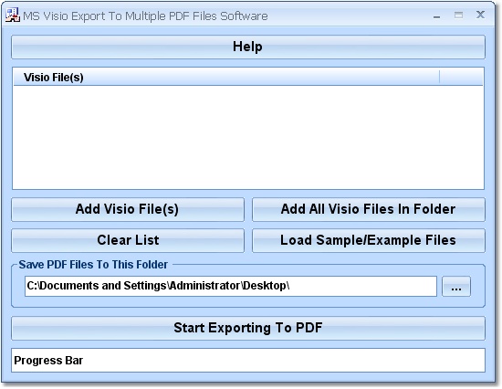 Click to view MS Visio Export To Multiple PDF Files Software 7.0 screenshot