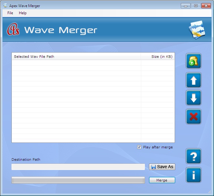 Click to view Apex WAV Merger 2.3.8.2 screenshot