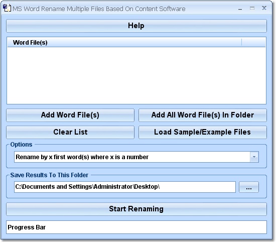 Click to view MS Word Rename Multiple Files Based On Content Sof 7.0 screenshot