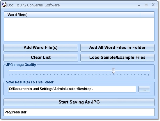 Click to view Doc To JPG Converter Software 7.0 screenshot