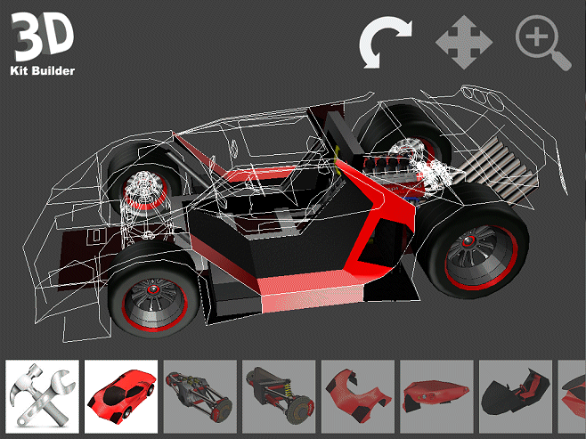 Click to view 3D Kit Builder (Concept Car - X350) 3.5 screenshot