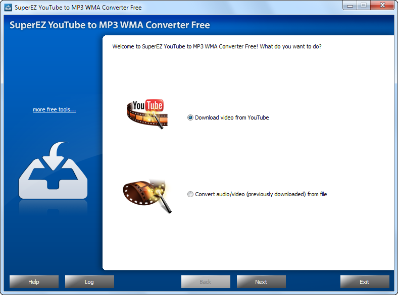 Click to view SuperEZ YouTube to MP3 WMA Converter 7.3.7 screenshot
