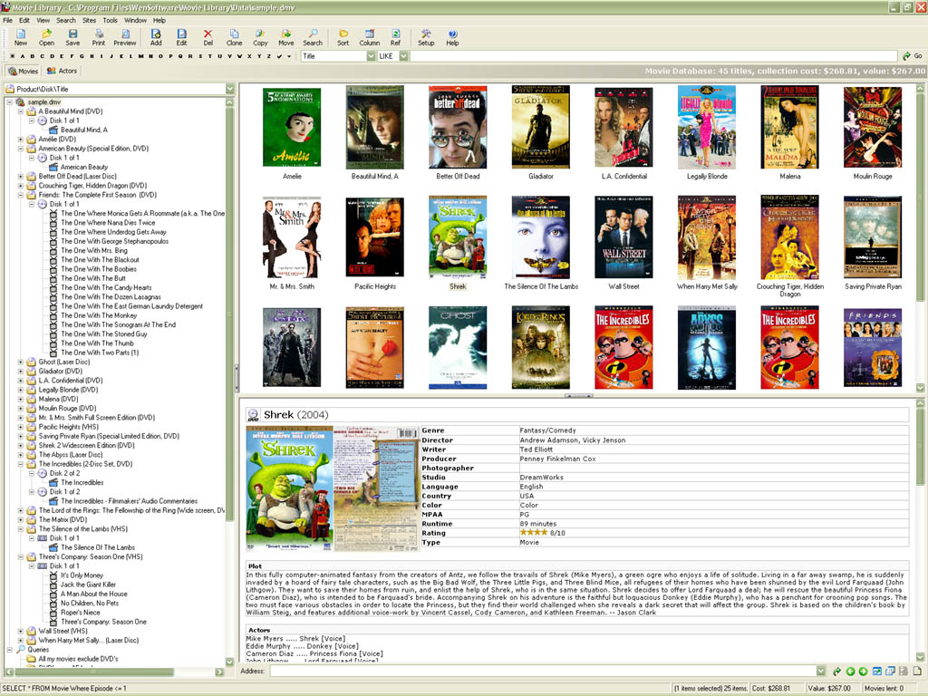 Click to view Movie Library 1.4.401 screenshot