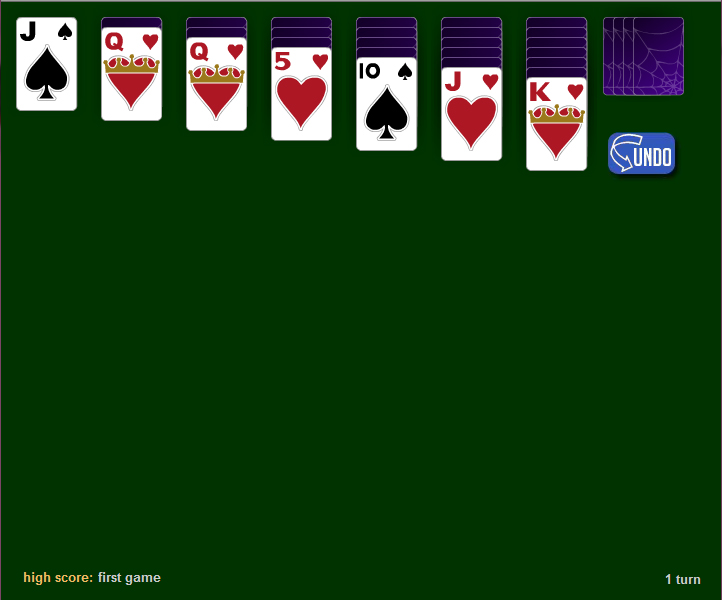 Click to view Two Suited Spiderette Solitaire 1.0 screenshot