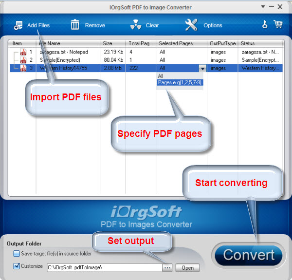 Click to view PDF to Image Converter 2.0.1 screenshot