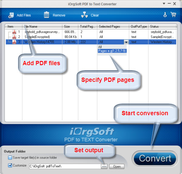 Click to view PDF to Text Converter 2.0.1 screenshot