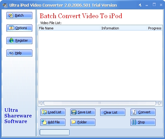 Click to view Ultra Video To iPod Converter 2.0.2013.612 screenshot
