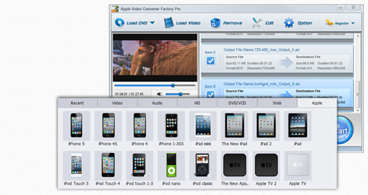 Click to view Apple Video Converter Factory Pro 6 screenshot