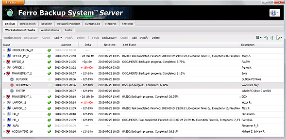 Click to view Ferro Backup System 4.3 screenshot