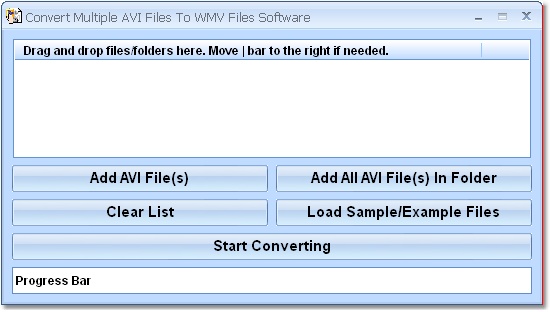 Click to view Convert Multiple AVI Files To WMV Files Software 7.0 screenshot