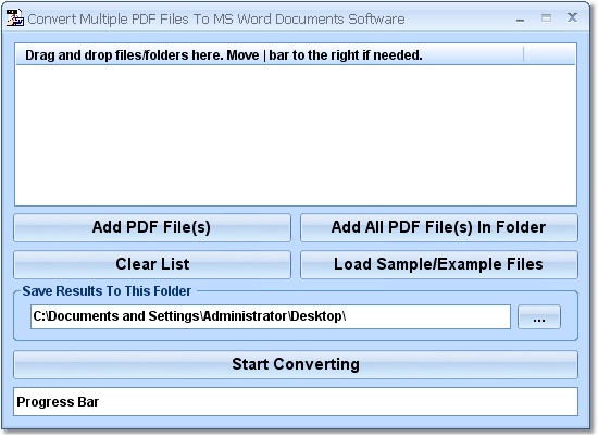 Click to view Convert Multiple PDF Files To MS Word Documents So 7.0 screenshot