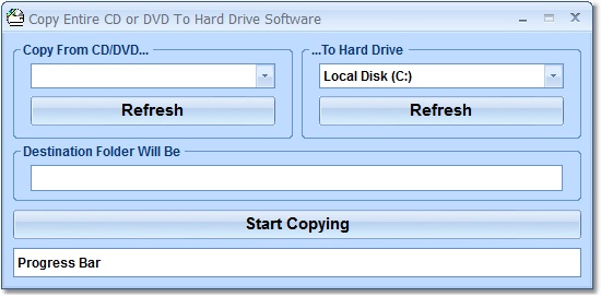 Click to view Copy Entire CD or DVD To Hard Drive Software 7.0 screenshot