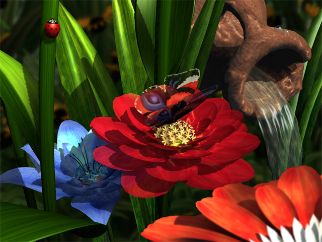 Click to view Garden Flowers 3D Screensaver 1.2 screenshot