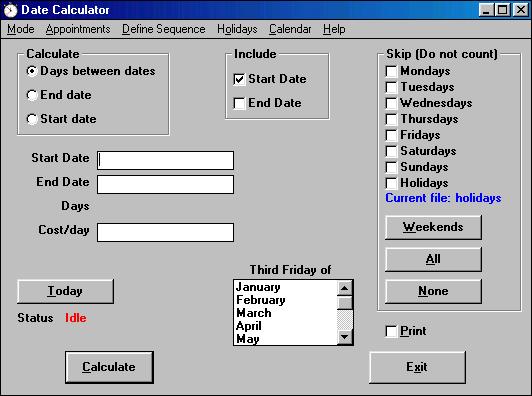 Click to view Date Calculator 7.3.0 screenshot
