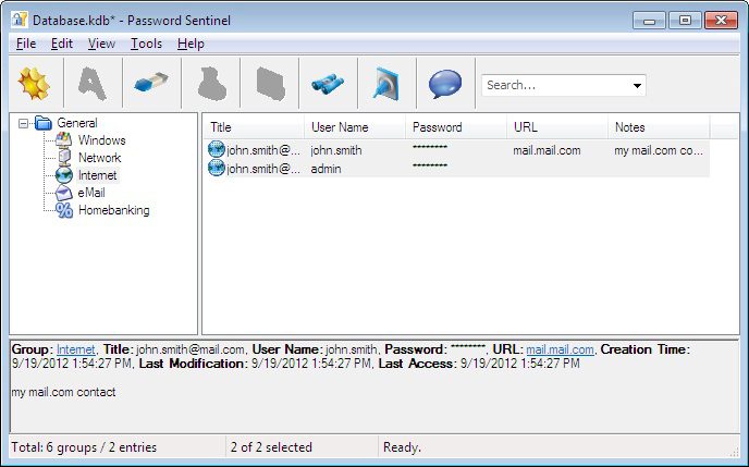 Click to view Password Sentinel 4.6.0 screenshot