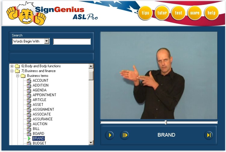 Click to view SignGenius ASL Pro 3.1.3.740 screenshot