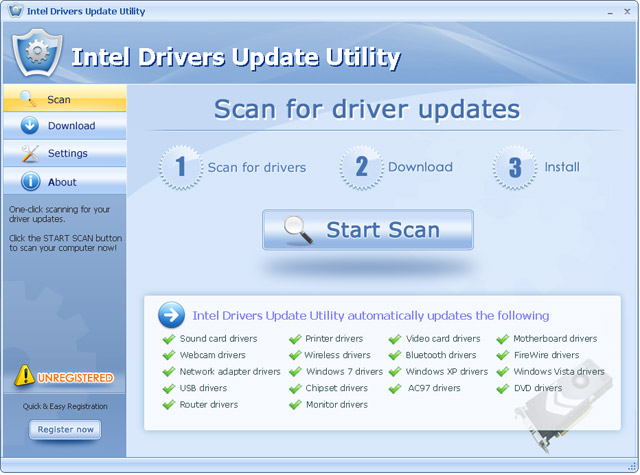 Click to view Intel Drivers Update Utility 6.4 screenshot