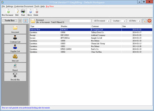 Click to view EasyBilling Maker of Sales Document 4.2.9 screenshot