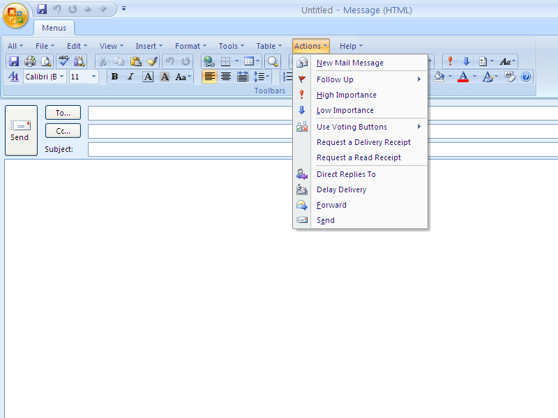 Click to view Classic Menu for Outlook 2007 7.00 screenshot