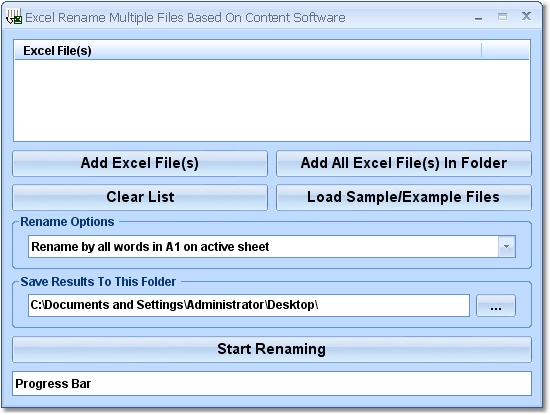 Click to view Excel Rename Multiple Files Based On Content Softw 7.0 screenshot