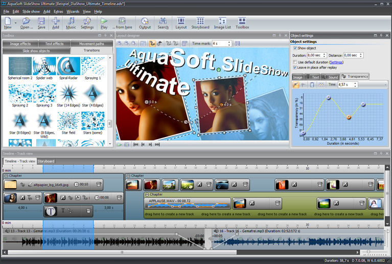 Click to view AquaSoft SlideShow Ultimate 7.6.09 screenshot