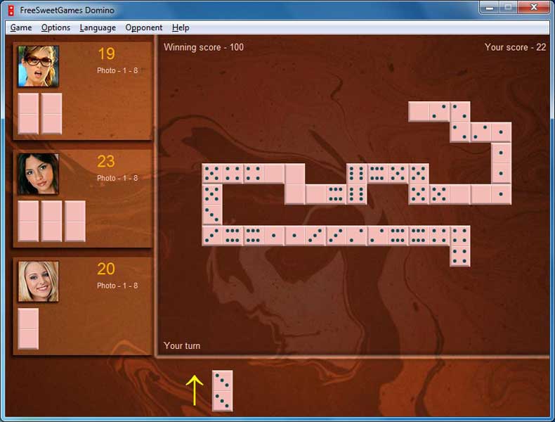 Click to view FreeSweetGames Domino 1.2.40 screenshot