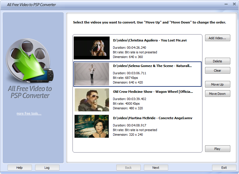 Click to view All Free Video to PSP Converter 5.2.5 screenshot