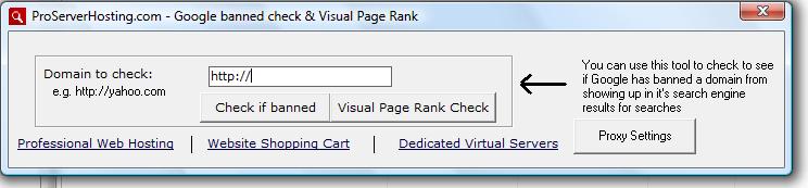 Click to view Visual Page Rank Banned Check 1.1 screenshot