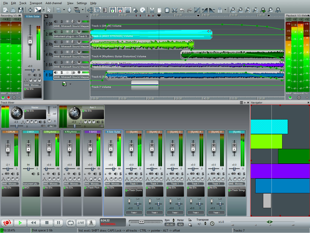 Click to view n-Track Studio 7.1.0 screenshot