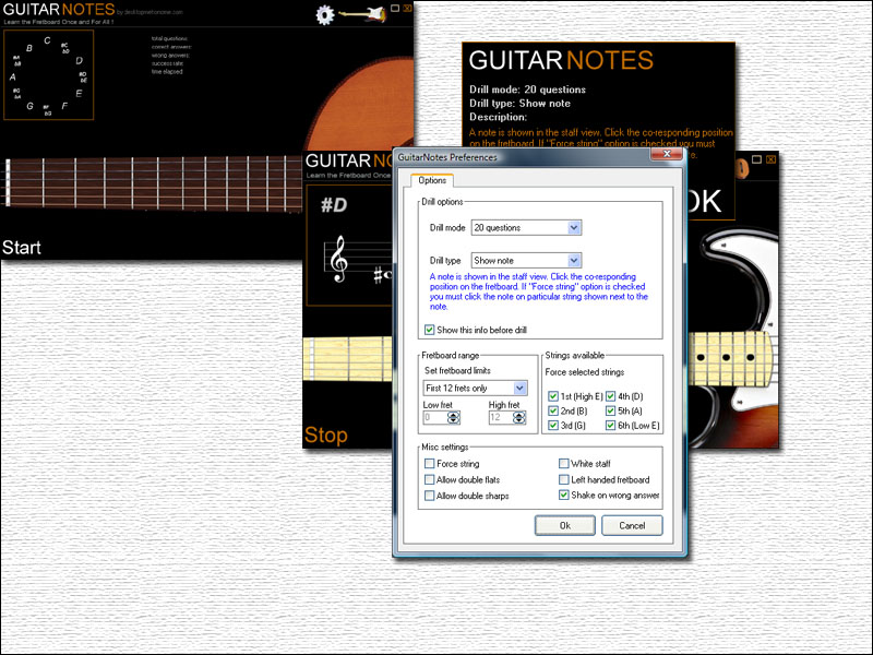 Click to view Guitar Notes 1.5 screenshot