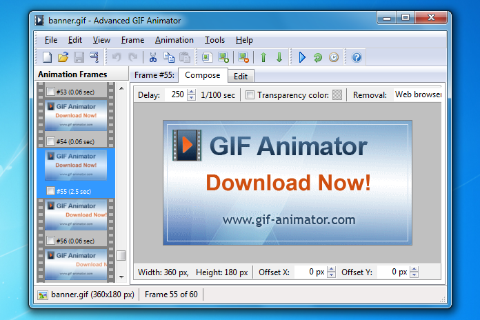 Click to view Advanced GIF Animator 4.6 screenshot