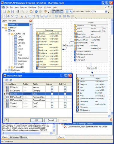 Click to view MicroOLAP Database Designer for MySQL 2.1.2 screenshot